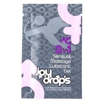 Joydrops - 2 In 1 Sensual Massage 5ml - 2in1 vízbázisú síkosító és masszázs gél 