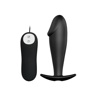 Pretty Love Vibrating Anal Stimulation Plug 2 - távirányítós anál vibrátor, fekete