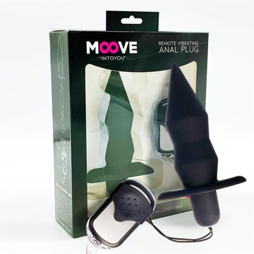 Moove Remote Vibrating Anal Plug - anál vibrátor, fekete