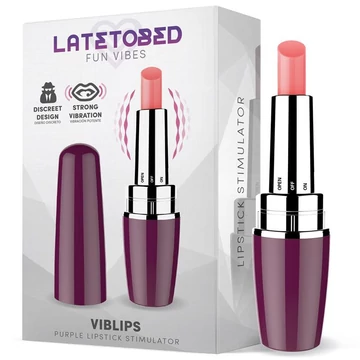 Latetobed Viblips Lipstick - mini vibrátor, lila