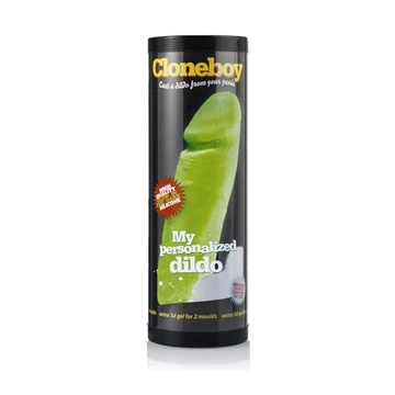 Cloneboy Dildo Glow In The Dark - 3D-s pénisz klónozó, zöld