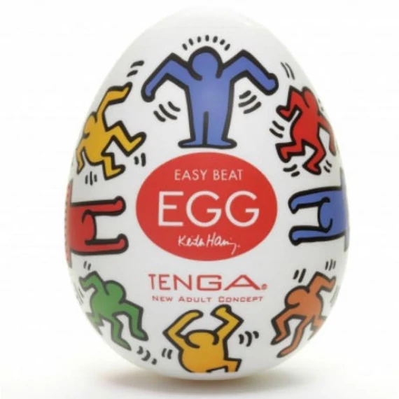 Tenga - Keith Haring Egg Dance (1 Piece) - tojás maszturbátor, átlátszó